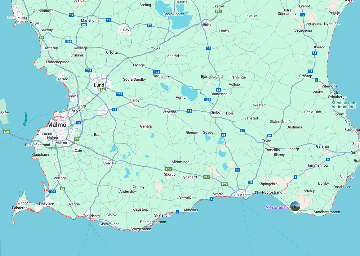 Karta över Sydvästra Skåne - WilFix städområde